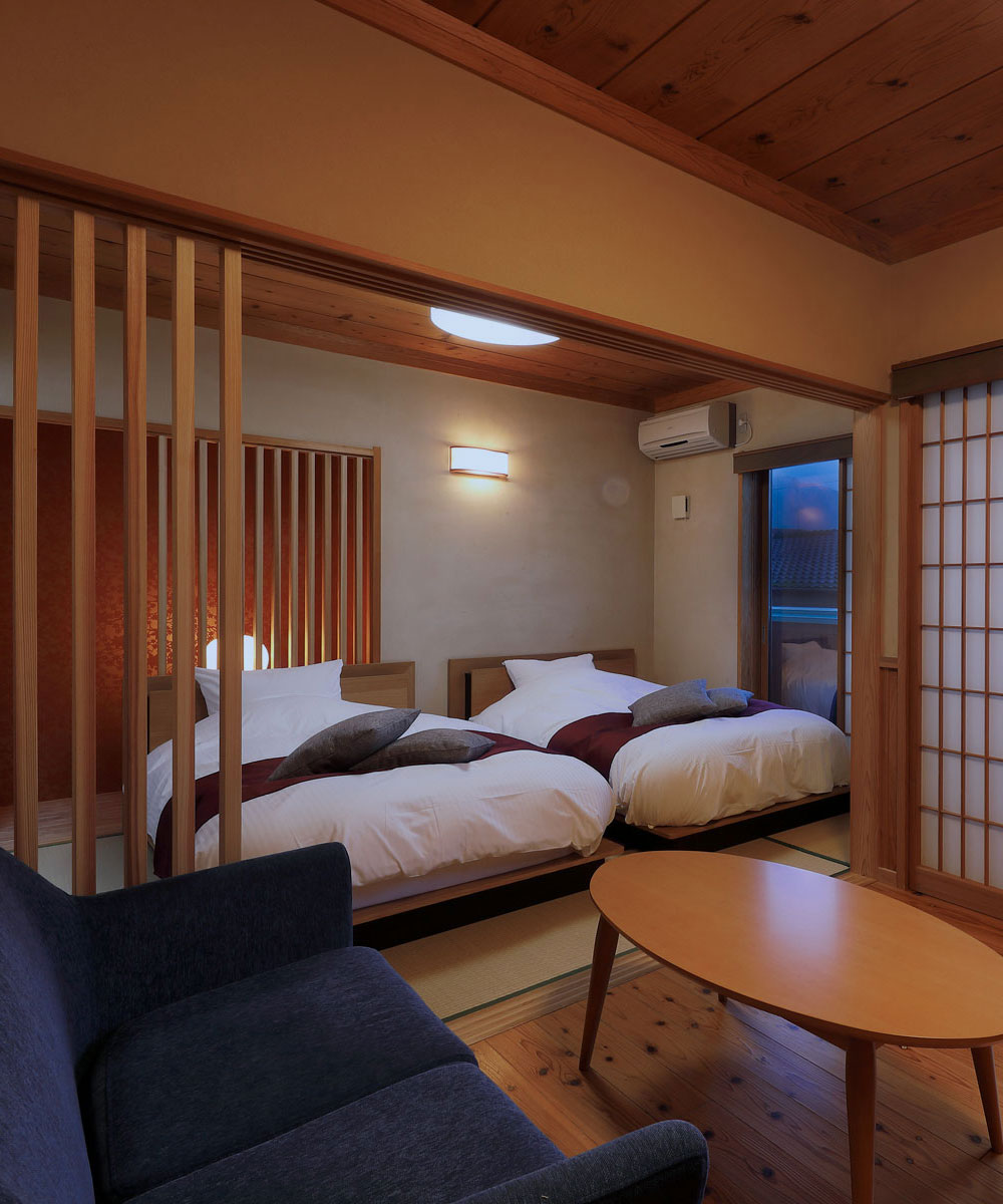 Japanese/Western style room 6 tatami mats (twin)
