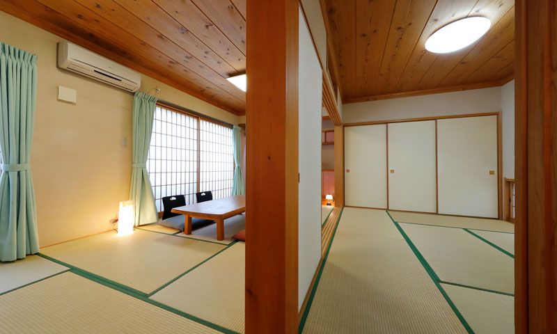 Japanese-style room 9 tatami mats（two rooms）